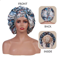 Thumbnail for Satin Bonnet - Reversible Floral with Wrap Tie