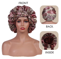 Thumbnail for Satin Bonnet - Reversible Floral with Wrap Tie