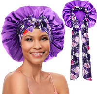 Thumbnail for Satin Bonnet with Floral Tie