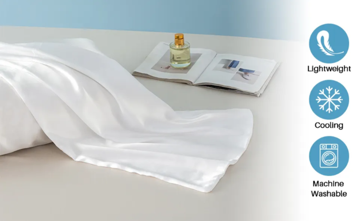 Silky Satin Pillowcase Set with Eye Mask and Scrunchie, Gift Box