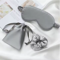 Thumbnail for 3-in-1 Satin Eye Mask Set with a Hair Scrunchie and  Drawstring Bag