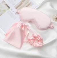 Thumbnail for 3-in-1 Satin Eye Mask Set with a Hair Scrunchie and  Drawstring Bag