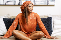 Thumbnail for Tamed Tigers - Bamboo Pajama Shorts Set With A Matching Satin-Lined Bonnet